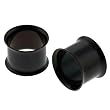 Black Titanium Double Flare Plug with Lip, 7/16" (11MM). Sold as a Pair