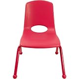 Stackable School Chair - Painted Legs & Ball Glides - 16" Seat Height