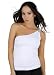 Sexy Sassy One Shoulder Ruched Top with Stylish Rhinestone Trim from Hot Fash Tops - OFELIA White