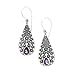 Amethyst Sterling Silver Ethnic Dangle Earrings title=