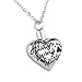 HOUSWEETY Always In My Heart Pet Eternity Paw Waterproof Cremation Urn Necklace Ash Memorial Jewelry