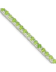 Sterling Silver Peridot Bracelet, Best Quality Free Gift Box Satisfaction Guaranteed