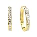 Diamond Fascination 14K Gold Diamond Accent Bold Pear Shape Hoop Earrings