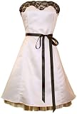 Strapless Satin Tulle Prom Dress Holiday Formal Bridesmaid Gown Black Lace Trim - XL