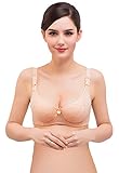(ラボーグ) La vogue 授乳ブラジャー マタニティウェア 婦人 妊婦用 ワイヤ入り レディース インナー下着 簡単に授乳タイプ レース (75C, 肌色)