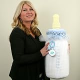 Baby Bottle Blankie – Blue – Boy Baby Shower Gift and Baby Shower Centerpiece Idea