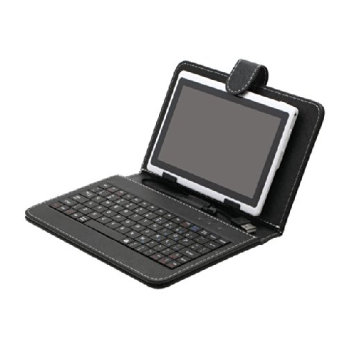IRULU Q8 - 7" Android Tablet Android 4.2 Jelly Bean OS, Dual Core,Dual Cameras, 5 Point Capacitive Touch Screen 8GB Storage 800*480 Resolution - White Tablet with Black Keyboard