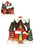 Ceramic Christmas Cottage Tealight Holder