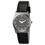 Invicta Women\'s Slim Collection Round Black Leather Watch #5155