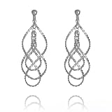 Glamour Silvery Swirls Clip On Earrings