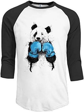 Men's Boxing Panda 3/4 Sleeve Raglan T-shirt Graphic