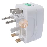 Insten Universal World Wide Travel Charger Adapter Plug, White - by eForCity
