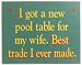 Billiard Wooden Sign - A New Pool Table Billiard Wooden Sign - A New Pool Table