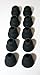 10qty - Black Double Flange Replacement Silicone Earbuds (Fits Beats2 Wireless) 4.1mm Connector