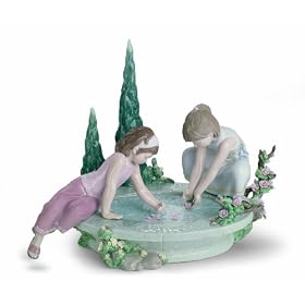 Lladro Petals in the Pond Porcelain Sculpture