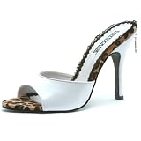 3 Inch Sexy Shoes High Heel Slip On Penthouse Shoes Pony Hair 4 White