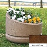 IMAGE OF Wausau Sl4011 Round Planter - Wenge Wood 24x18