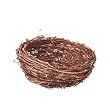 8.5" Sugared Fruit Natural Fiber Snow Flocked Bird's Nest Christmas Decoration