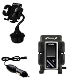 Cowon iAudio 6 Auto Cup Holder with Car Charger - Uses Gomadic TipExchange