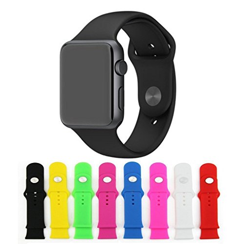 Auskic Apple Watch Band, [8 Color] Soft Silicone Replacement Wrist Band iWatch Wrist Strap for Apple Watch / Watch Sport / iWatch Band for 42mm Apple Watch Models (Not Fit Apple Watch 38mm)
