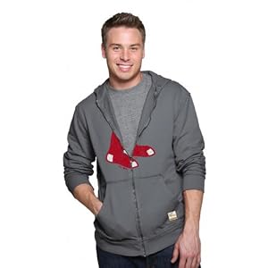 Boston Red Sox Fashion Hoodie: Majestic Select Charcoal Hanging Sox Hoodie