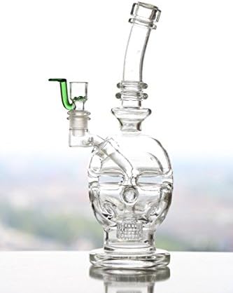 Clear Skull Glass Pipe Mothership Oil Rigs 10" Fab Egg With Honey Bucket