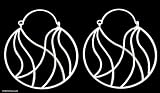 Earrings, 'Silver Web' 2.2 W 1.8 L