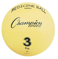 Champion Sports Rubber Medicine Ball (3 kg, 6.6-Pounds)