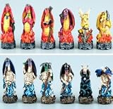 Color Dragon Chess Set, King:3-1/4