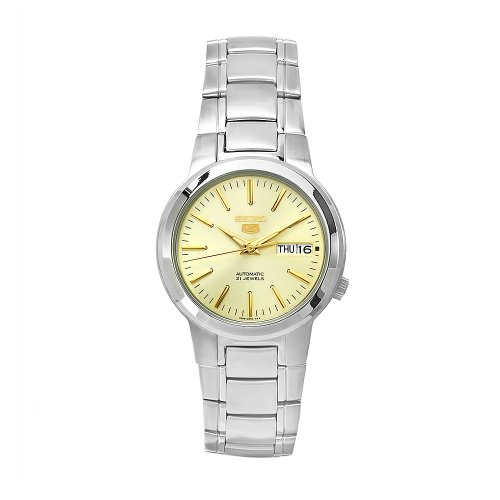 Seiko Men's SNKA03K1S Stainless-Steel Analog with Gold Dial Watch