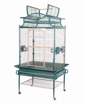 Marvelous Pet Supplies BA4301LBCA Bungalow Bird Cage in Green-Tan