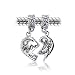 Bling Jewelry Mother Daughter Heart Dangle Bead Pandora Chamilia Troll Biagi Charms Compatible