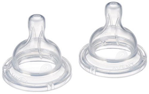 Philips Avent SCF632/27 – 2 x Zweiloch-Sauger – langsamer Nahrungsfluss, frei von bpa