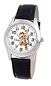 Disney Men's Tigger Black Leather Strap Watch #D144S002