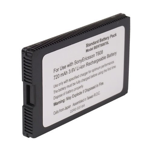 Standard Battery for use with Sony Ericsson phone models T606, T608, T610, T616, T630, T637 and for phones that use a BST-25 or BKB 193 battery