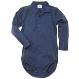 POLARN O. PYRET Heathered Denim Collar Bodysuit