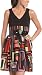 Kensie Women's Geo Print Dress,Black Multi,X-Small