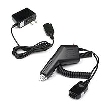 2 Pieces Value Combo Of Sanyo 4900, 8100, 7200, 5400, 5500, 7300, 8200, 4920, 7400, 5600, 200, 2300, 8300, 4930, 9000, 7500, 3100, 2400, 6600,SCP-7000, M1 Vehicle Power Charger with IC Chip + Home Travel Wall Plug In Ac Charger