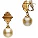 Golden South Sea Cultured Pearl and Genuine Citrine Earrings