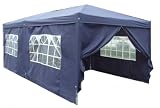 from Real Deal Direct Gazebo pop up Party Tent Canopy Marquee 100 waterproof Free Side Panels sizes 6 x 3m,4.5 x 3m,3 x 3m Blue and Green (Green, 6 x 3m)