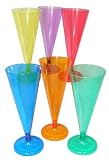 Colored Plastic Champagne Flutes (25 pcs)