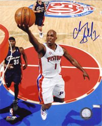 Chauncey Billups Autographed Detroit Pistons 8x10 Photo