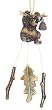 10" Kenai Brown Bear Dangling Wind Chime Christmas Ornament