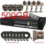USA Security Store -- 8 Sharp CCD Day/Night Vision Color Cameras with one 8 Channels Video audio Security Surveillance DVR Digital Video Recorder System Built-in 500GB HDD, Included 8x65FT video cables and Power Supplies KIT. Supports Network Remote Viewing Over Internet, Windows IE, iPhone, Windows Mobile, and Apple Mac FireFox.