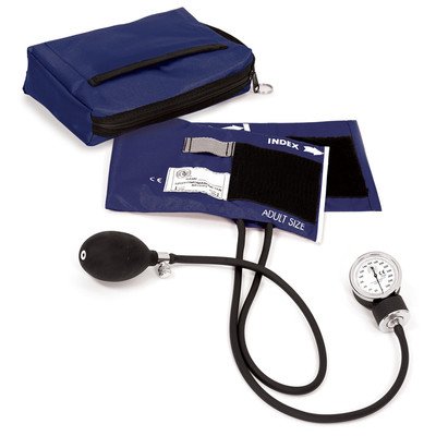 Prestige MedicalB008UCXOGM Premium Adult Aneroid Sphygmomanometer, Navy