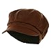 SS/Sophia Cotton Elastic Newsboy Cap-Brown