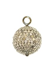 Diamond Pave 16mm Size Bead Pendant Handmade Jewelry