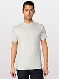 American Apparel Men's Poly-Cotton Short Sleeve Crew Neck X-Large-New Silver