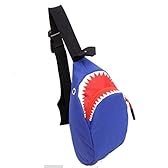 サメの口にぱくり!? ワンショルダーバッグ サメ ジョーズ 【ブルー】