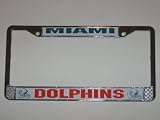 MIAMI DOLPHINS Durable Metal LICENSE PLATE FRAME
